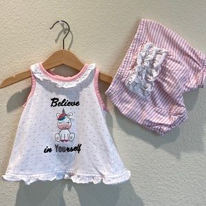 3/$20 Koala Baby- Unicorn Tank Top & Shorts (6-9 months) EUC